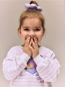 Bluzy dla dziewczynek - Reserved - Bluza z aplikacją 3d Świnka Peppa - złamana biel - miniaturka - grafika 1