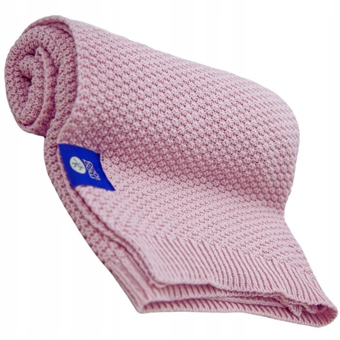 Kocyk bambusowy bawełniany 80x100 różowy ATEST