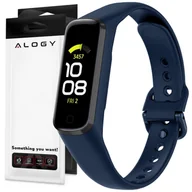 Akcesoria do smartwatchy - Sportowy pasek gumowy soft Alogy strap do Samsung Galaxy Fit 2 SM-R220 Sky Blue - miniaturka - grafika 1