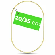 Wyposażenie pokoiku dziecięcego - ZŁOTY MAT elipsa owal kółko obręcz do łapaczy snów i makram 20 x 35 cm z drutu - miniaturka - grafika 1