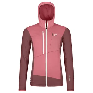 Bluza damska Ortovox Fleece Grid Hoody W Rozmiar: S / Kolor: różowy - Bluzy sportowe damskie - miniaturka - grafika 1
