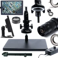 Mikroskopy i lupy - Mikroskop cyfrowy 10A Regulowane oświetlenie 60XLED Wyświetlacz 10' Uchwyt do wyświetlacza Soczewka 0,5 - miniaturka - grafika 1