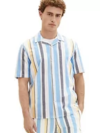 Koszule męskie - TOM TAILOR Męska koszula 1036217, 31778-Blue, wielokolorowa, duże paski, L, 31778 - Blue Multicolor Big Stripe, L - miniaturka - grafika 1