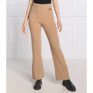 Spodnie damskie - TWINSET Wełniane spodnie dzianinowe | Relaxed fit | z dodatkiem kaszmiru - miniaturka - grafika 1