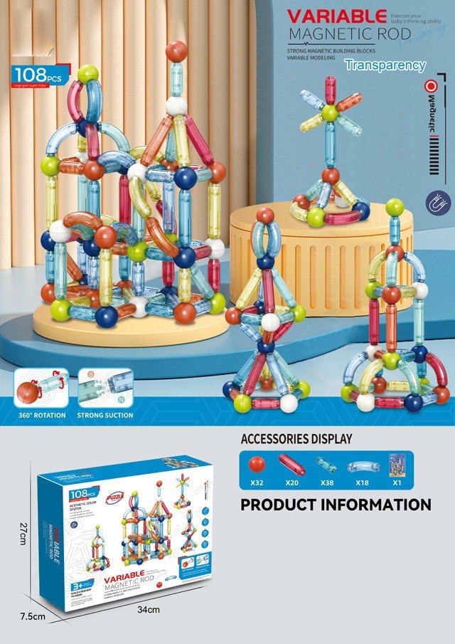Magnetyczne klocki Variable 108 elementów