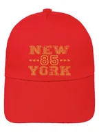 Czapki damskie - Chłopięca czapka z daszkiem 85 New York czerwona Ambra Biz - miniaturka - grafika 1