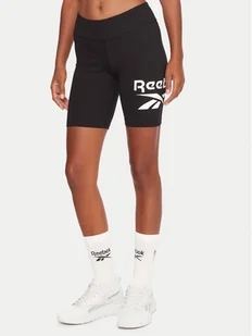 Reebok Kolarki RK25161CCW Czarny Slim Fit - Spodenki damskie - miniaturka - grafika 1