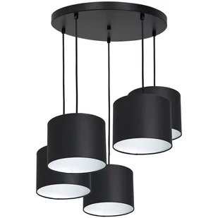 Luminex Arden 3476 Lampa wisząca zwis 1x60W E27 czarny/biały - Lampy sufitowe - miniaturka - grafika 1