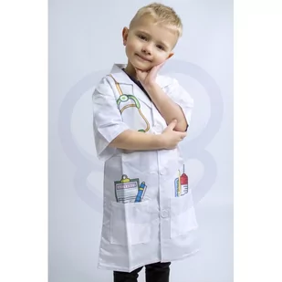 Strój Fartuch Lekarza Doktora Ubranko Dla Dzieci Do Ok. 120 Cm Lumarko! - Zabawy w naśladowanie dorosłych - miniaturka - grafika 4