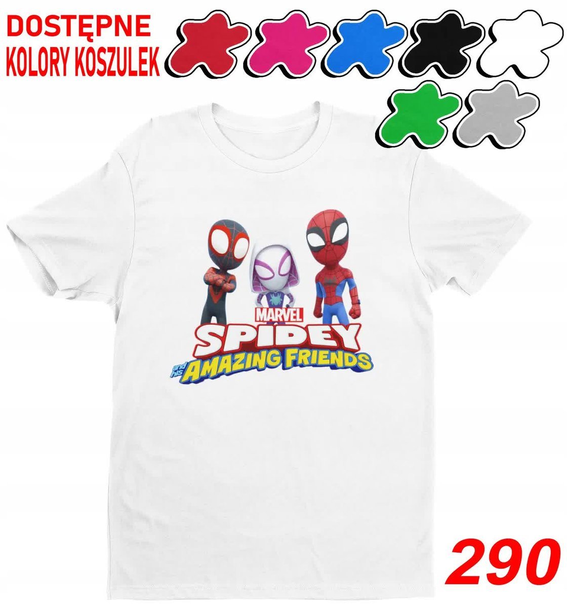Dziecięca Koszulka Z Nadrukiem Anengers Marvel Spidey Amazing -Xxs86-98