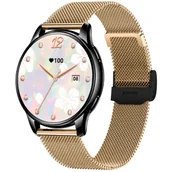 Smartwatch - Rubicon RNCF30 Czarno-różowo-złoty - miniaturka - grafika 1