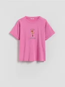 Koszulki dla dziewczynek - Reserved - T-shirt z nadrukiem Inside Out - fuksja - miniaturka - grafika 1