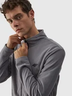 Bluzy męskie - Polar regular ze stójką męski 4F 4FWMM00TFLEM289-25S Szary - miniaturka - grafika 1