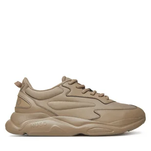 Sneakersy HUGO Leon 50536960 Beżowy - Sneakersy męskie - miniaturka - grafika 1