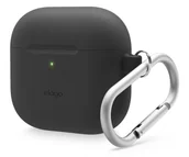 Akcesoria do słuchawek - Elago Hang Silicon Case do Apple AirPods 4. generacji black - miniaturka - grafika 1