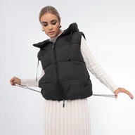 Kamizelki damskie - Damska kamizelka oversizowa pikowana - miniaturka - grafika 1