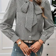 Koszule damskie - TEMU Romantyczna Strona: Damski Kardigan w Kolorowe B z Długim Rękawem, Idealny na Jesień/Zimę 2024, Dostępny w Transgranicznych Sklepach w i Ameryce - miniaturka - grafika 1