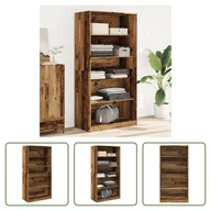 Szafy - The Living Store Szafa o wyglądzie starego drewna 100x50x200 cm materiał drewnopochodny - miniaturka - grafika 1