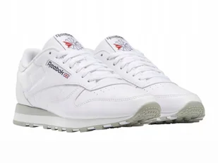 Buty sportowe Reebok Classic leather rozmiar 43 białe unisex - Buty sportowe damskie - miniaturka - grafika 1