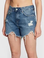 Spodenki damskie - Pepe Jeans Szorty jeansowe Marly PL801009 Niebieski Regular Fit - miniaturka - grafika 1
