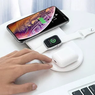 Baseus 3w1 ładowarka bezprzewodowa Qi do telefonu, Apple Watch i słuchawek AirPods 18W biały (WX3IN1-02) - Ładowarki do telefonów - miniaturka - grafika 15