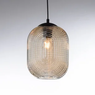 Paul Neuhaus Lampa wisząca Art Deco czarna z bursztynowym szkłem 3 światła - Chris - Lampy sufitowe - miniaturka - grafika 5