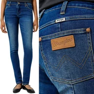 Spodnie damskie - Wrangler SPAT JEAN damskie spodnie jeansowe rurki cygaretki zamki W31 L32 - miniaturka - grafika 1