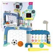 Gry planszowe - Zestaw Sportowy Wielofunkcyjna Bramka Dla Malucha Tablica LED 5w1 LEAN Toys - miniaturka - grafika 1