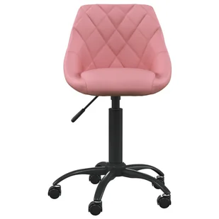 vidaXL Krzesło stołowe różowe obite aksamitem 335365 - Krzesła - miniaturka - grafika 1
