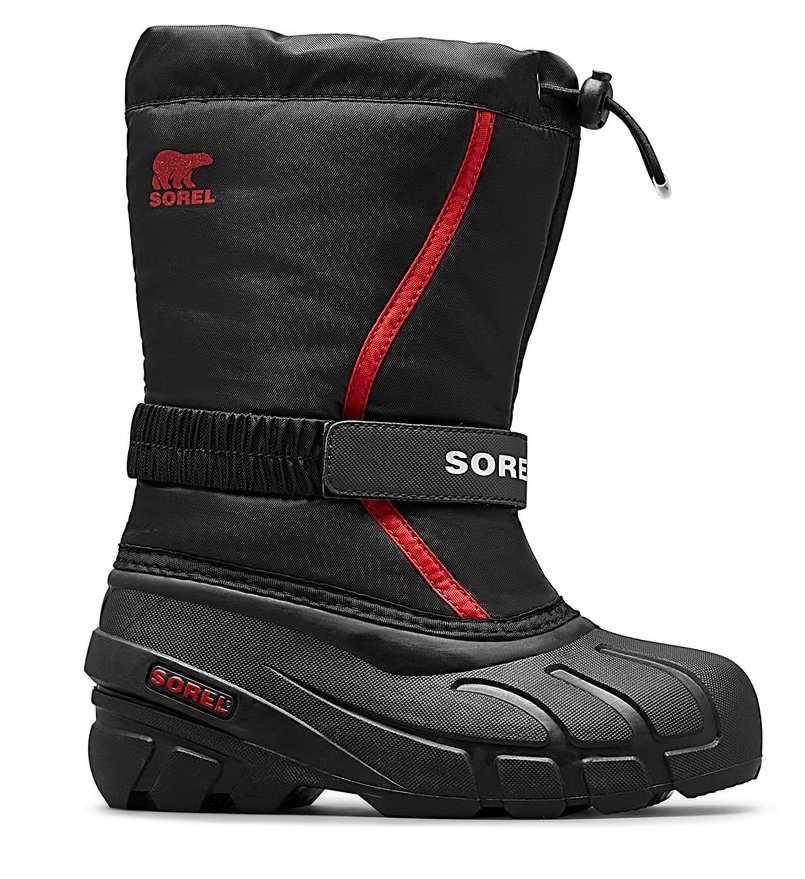SOREL YOUTH FLURRY ŚNIEGOWCE MŁODZIEŻOWE CZARNE Z LOGO WYSOKIE 34 16GA