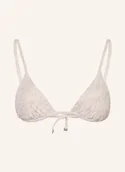Stroje kąpielowe - Calvin Klein Góra Od Bikini Trójkątnego beige - miniaturka - grafika 1
