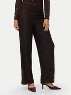 Spodnie damskie - Vero Moda Spodnie materiałowe Neline 10335568 Brązowy Regular Fit - miniaturka - grafika 1