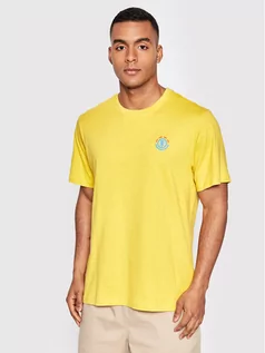 Koszulki męskie - Element T-Shirt Kass C1SSL8 Żółty Regular Fit - grafika 1