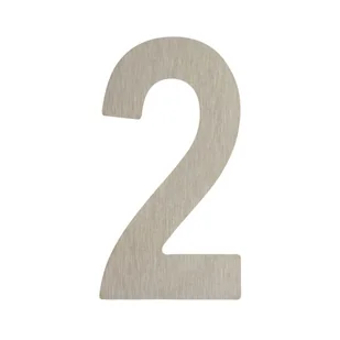Cyfra 2 wys.5 cm plastikowa srebrna - Numery na dom - miniaturka - grafika 1