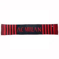 Apaszki i szaliki męskie - 0901N|#Ac Milan Szalik żakardowy z logo żakardowym, dla mężczyzn, czerwono-czarny, L - miniaturka - grafika 1