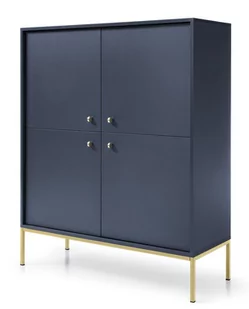 Komoda Mono Mk104 Złoty / Granatowa - Inne meble do salonu - miniaturka - grafika 1
