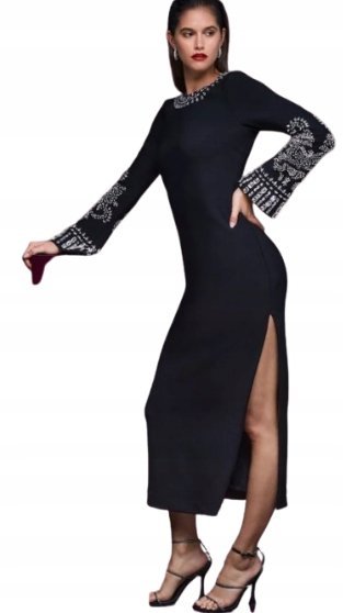KAREN MILLEN ZIELONA SUKIENKA KOKTAJLOWA 36 1YŁW