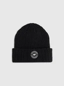 Czapki dla dzieci - 4F Czapka zimowa chłopięca - czarna Uniwersalny - miniaturka - grafika 1