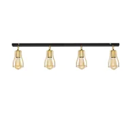 Lampy sufitowe - Oświetlenie punktowe TUBE 4xE27/60W/230V złoty/czarny - miniaturka - grafika 1
