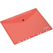Szkolne artykuły papiernicze - Titanum Teczka kopertowa A4 perforowana czerwona - miniaturka - grafika 1