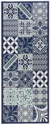 Dywany - Zala Living Designerska chodnik kuchenny chodnik tkanina płaska Accent imitacja płytek Niebieski 80 x 200 cm 102682-80x200 - miniaturka - grafika 1