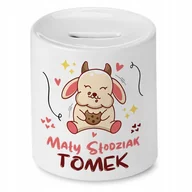 Skarbonki - Skarbonka 330 ml Dla Tomka Syna Dziecka Prezent z Nadrukiem ze Zdjęciem + Opakowanie na prezent (wzór 01) - miniaturka - grafika 1