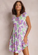 Sukienki - Fioletowa Sukienka Predikel - miniaturka - grafika 1