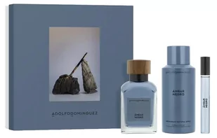 Zestaw prezentowy dla mężczyzn Adolfo Dominguez Ambar Negro Perfumy w sprayu 120 ml, 3 elementy (8410190634206) - Zestawy kosmetyków męskich - miniaturka - grafika 1