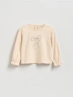 Bluzki dla niemowląt - Reserved - Koszulka z haftem - kremowy - miniaturka - grafika 1