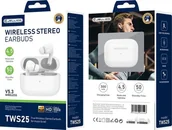 Słuchawki - JELLICO bezprzewodowe TWS25 Biały - miniaturka - grafika 1