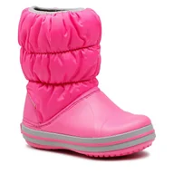 Buty dla dziewczynek - Śniegowce Crocs Winter Puff 14613-6TR Różowy - miniaturka - grafika 1