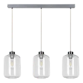 Lampy sufitowe - Britop LAMPA wisząca TARRO 15880328 skandynawska OPRAWA szklany zwis przezroczysty chrom - miniaturka - grafika 1