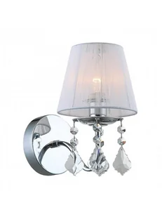 Italux Kinkiet organza Cornelia Biały MBM-2572/1 W - Lampy ścienne - miniaturka - grafika 3