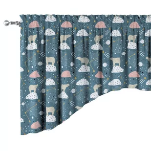 Lambrekin Łuk, Niebieski, 250 × 75+5 Cm Grzywka, Magic Collection - Firany - miniaturka - grafika 1